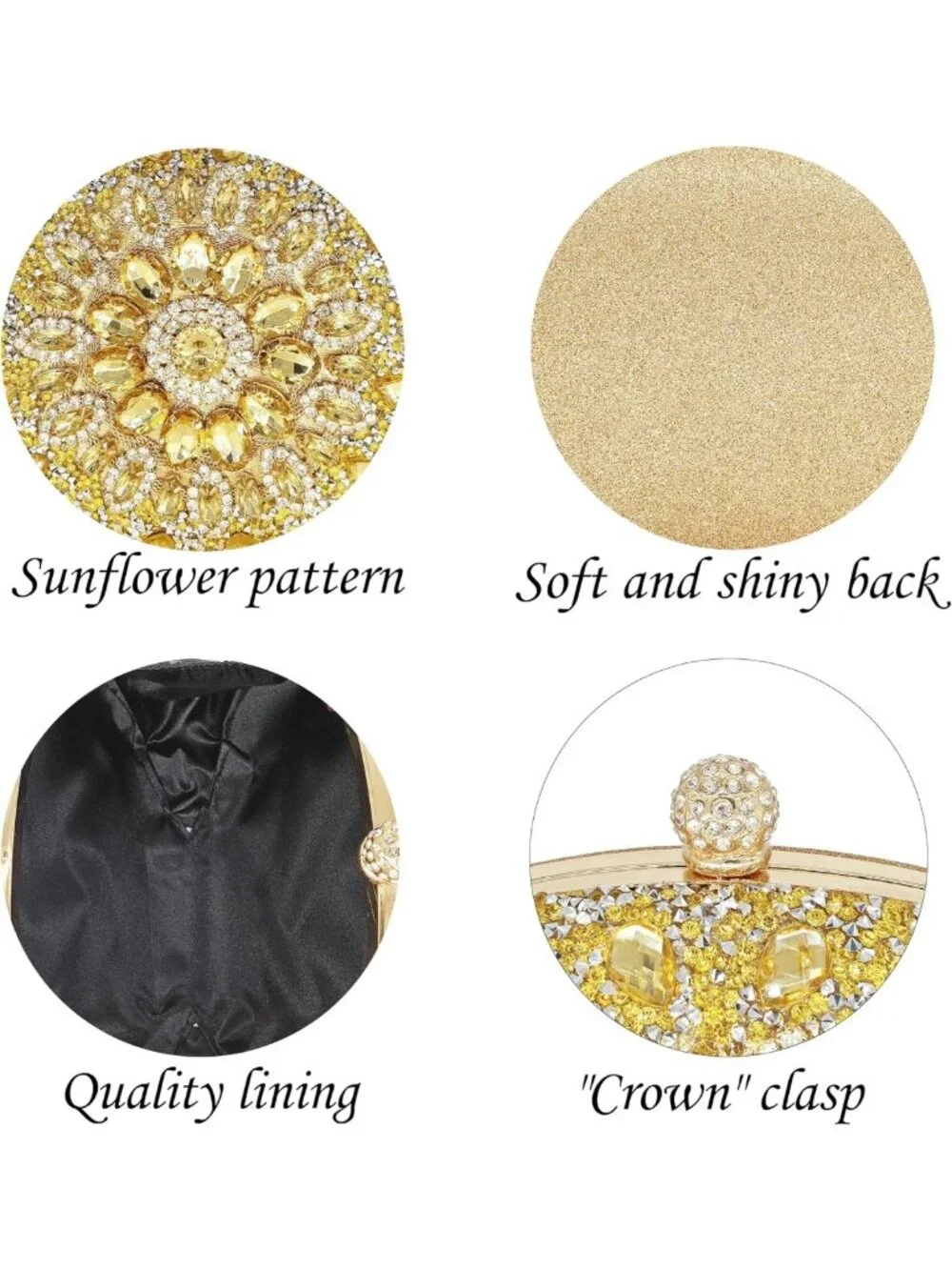 Sparkly Rhinestone Clutch Evening Bag for Women | Glamorous Handbag Purse